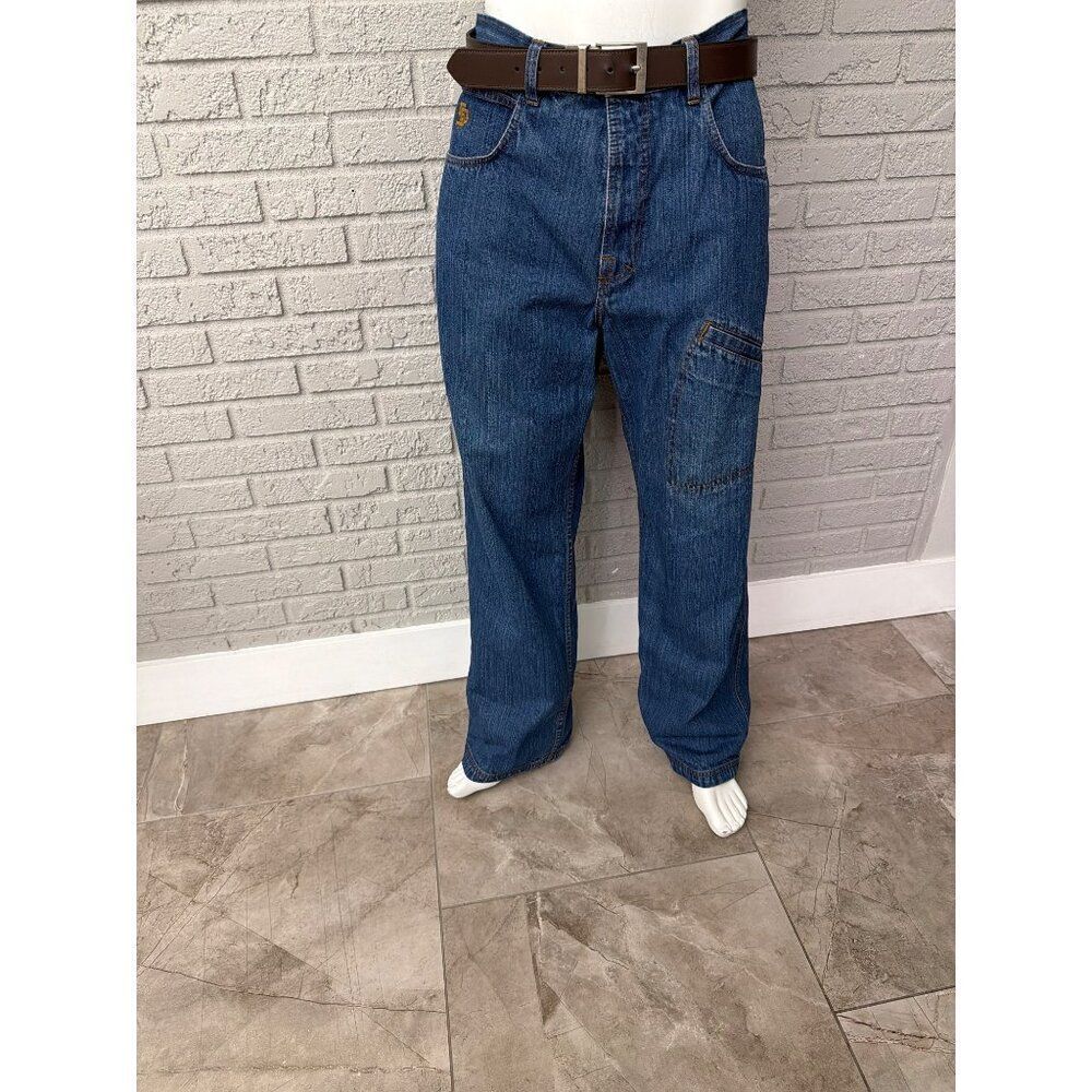 State Property Men Baggy Wide Leg Streetwear Blue Jeans Size 38